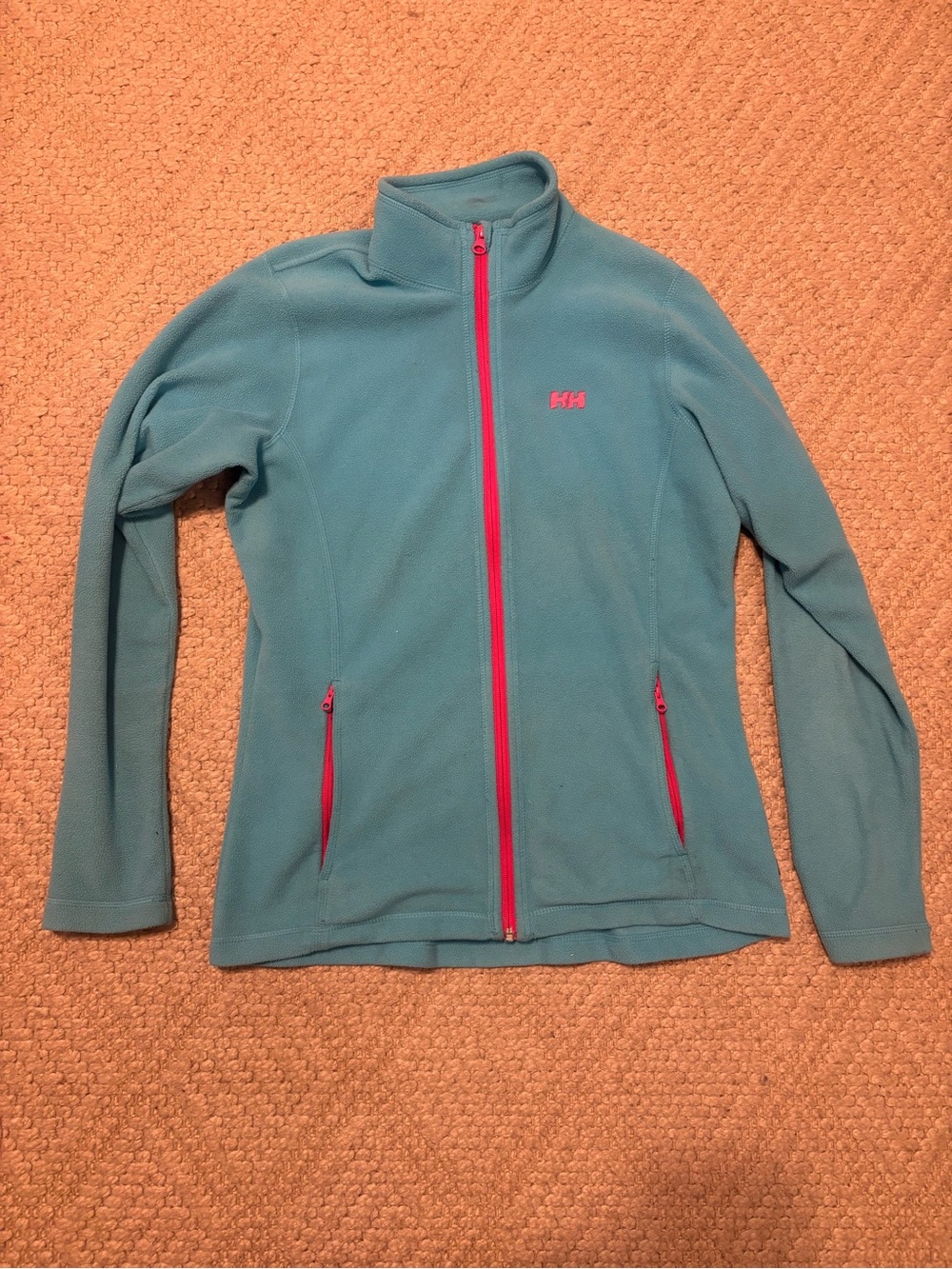 Helly Hansen Teal Utility Fleece Jacket with Pink Accents